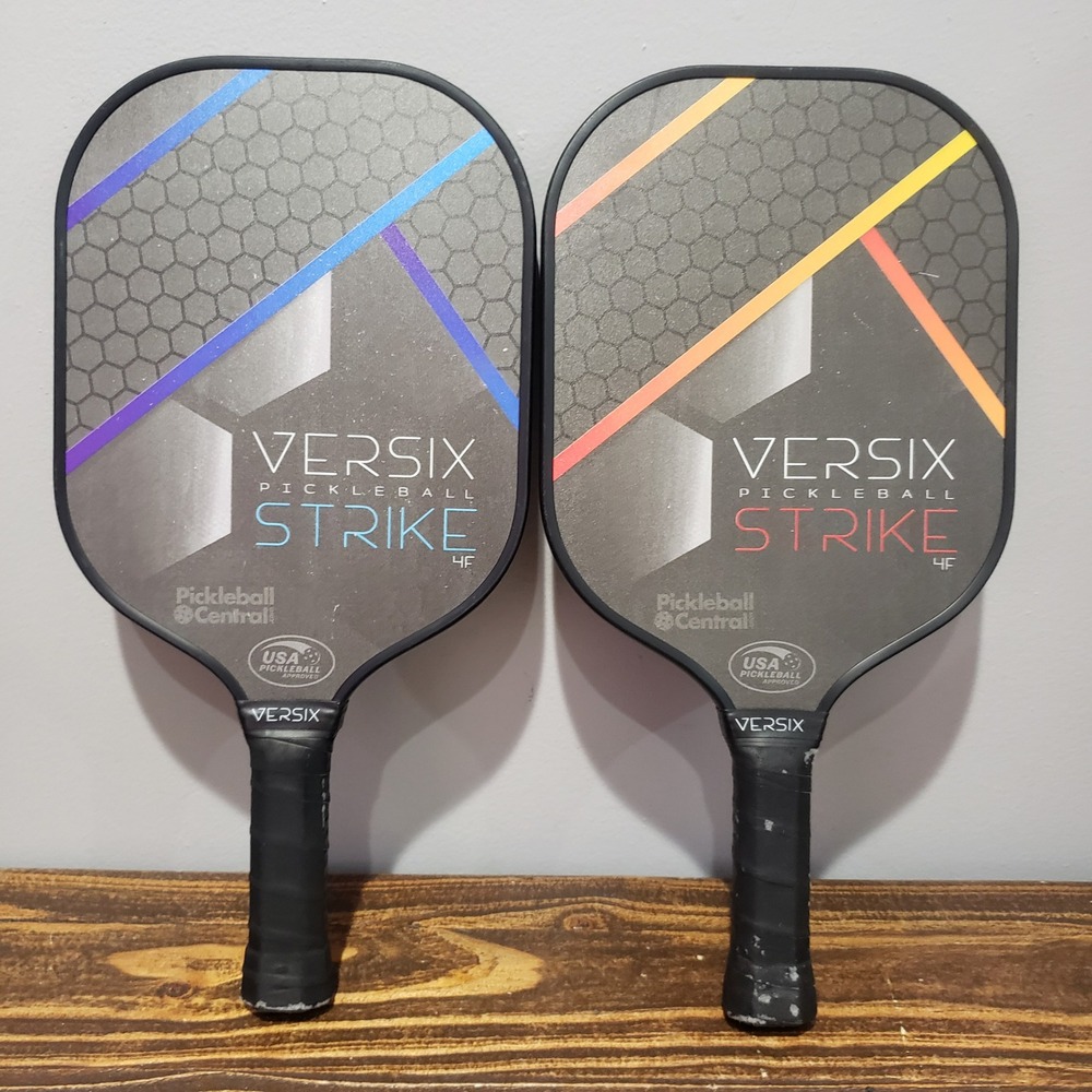VERSIX Pickleball Paddle Strike 4F Set of 2 Black USA Approved Good Condition